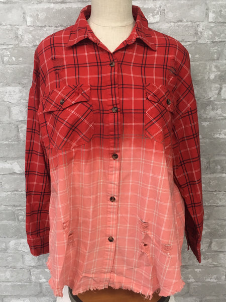 Red/White/Blue Plaid Top (Small)