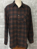 Brown/Blue Plaid Top (Small)