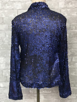 Blue Sequins Cardigan (Small)