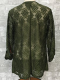 Olive Lace Cardigan (Small)