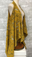 Yellow/Floral Cardigan (One Size)