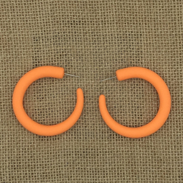 Orange Hoop Earrings