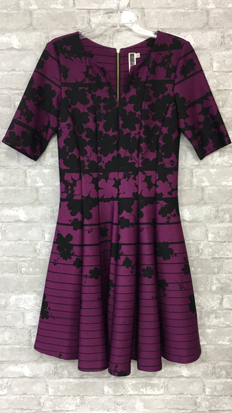 Purple/Black Print Dress (10)