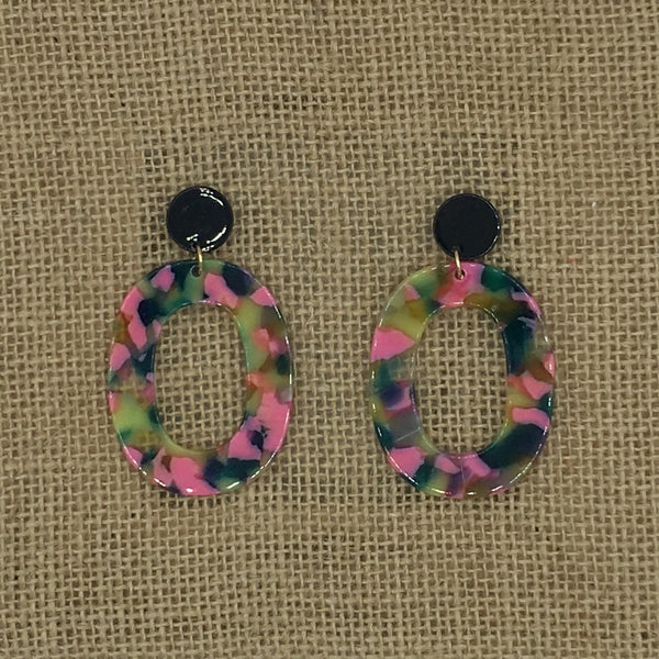 Multicolor Resin Earrings