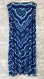 Blue/White Tie Dye Print Skirt (1X)