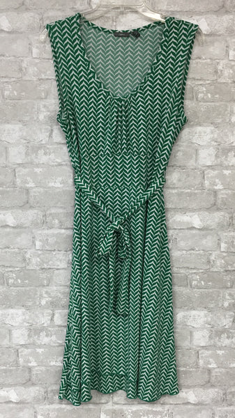 Green/White Print Dress (10)