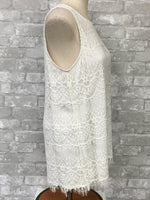 White Lace Tank Top (Large)