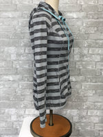 Gray Stripe/Blue Athletic Jacket (Medium)