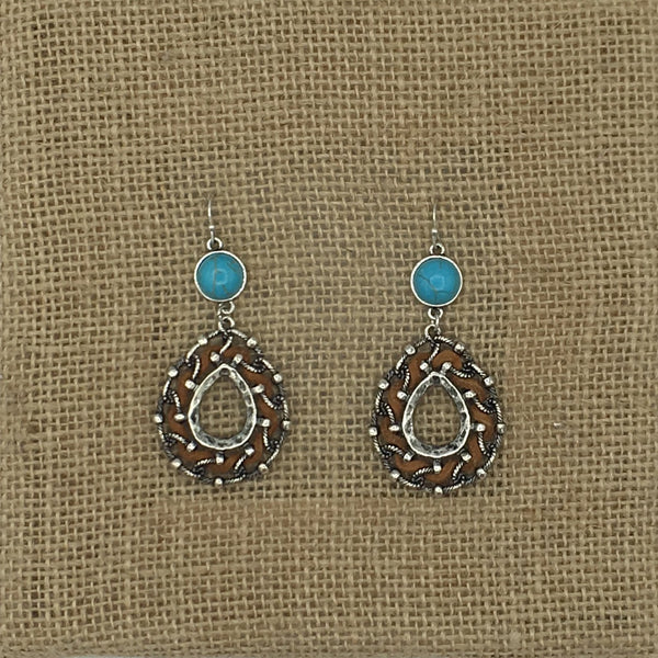 Brown/Silver Earrings