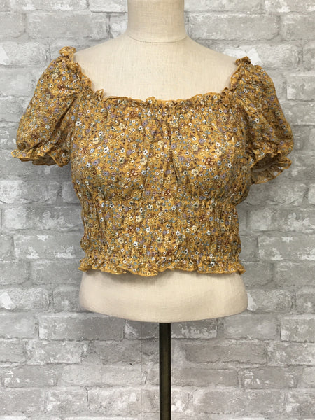 Yellow/Floral Top (X-Large)