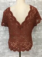 Rust Lace Top (Large)