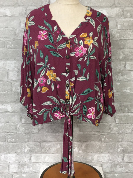Purple Floral Top (Small)