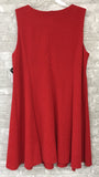 Red/Pearl Trim Dress (18 W)