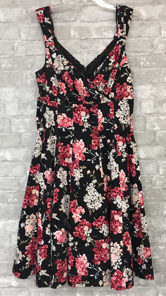 Black/Red Floral Dress (10)