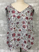 White/Floral Tank Top (Large)