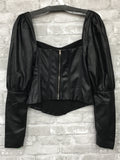 Black/Pleather Top (Small)