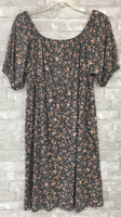 Gray Floral Dress (2X)