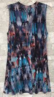 Aqua/Purple Print Dress (X-Large)