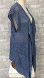 Blue Knitted Vest Cardigan (Large)