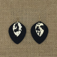 Black Animal Print Earrings