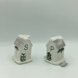 White Salt and Pepper Shakers