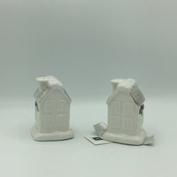 White Salt and Pepper Shakers