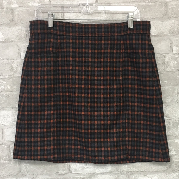 Orange/Black/Blue Plaid Skirt (6)