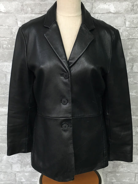 Black Leather Jacket (Medium)