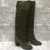 Green Suede Tall Boots (9 1/2)
