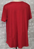 Red Short Sleeve Top (2X, 3X)