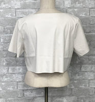 White Faux Leather Crop Top (XLG)