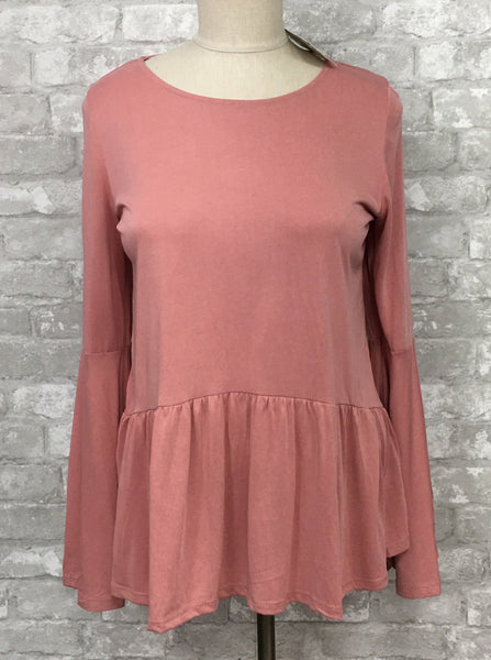Pink Bell-Sleeved Top (SM)