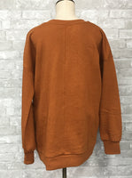 Burnt Orange Oversized Sweatshirt (S, M, L, XL)