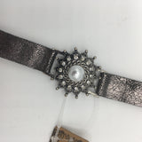 Vintage Silver-Toned Snap Bracelet