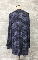 Blue Camouflage Cardigan (Large, X-Large)