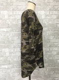 Comfy Camouflage V-Neck Shirt (S, M, L)