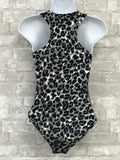 Gray Animal Print Bodysuit by Zenana (MED, LG, XLG)