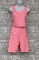 Pink Athletic Shorts and Top by Zenana (MED, LG, XLG)