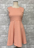 Orange and White Stripe Dress (Small)