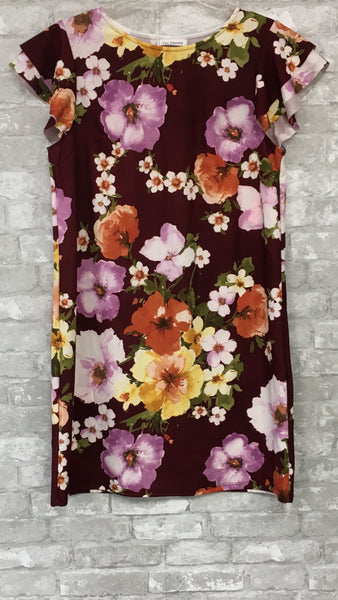 Burgundy Floral Dress (14)