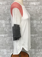 White/Gray/Red Top (Small, Large)