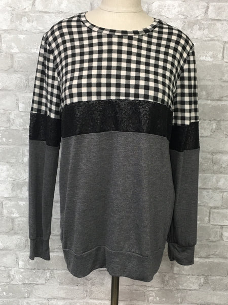 Black and Gray Top (Small)
