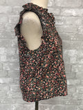 Black/Pink Floral Top (Small)