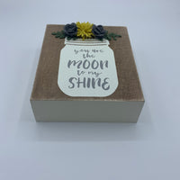 "You Are the Moon to My Shine" Sign