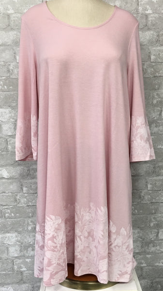 Pink Floral Dress (Small)