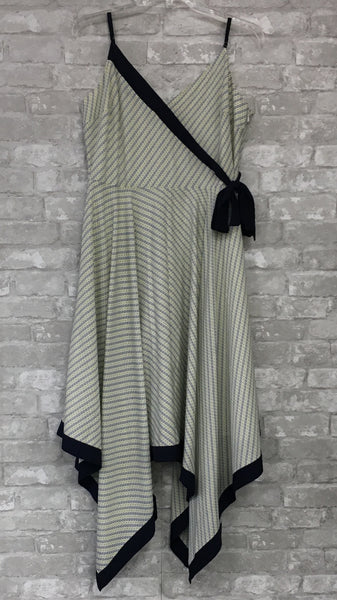 White/Navy/Green Print Dress (10)