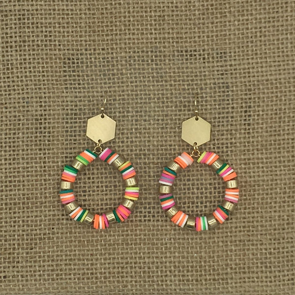 Gold/Multicolor Earrings