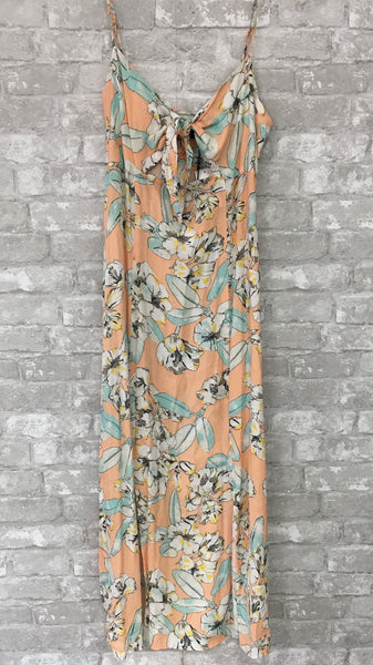 Peach Print Dress (Medium)