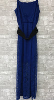 Blue Lace Dress/Belt (Medium)