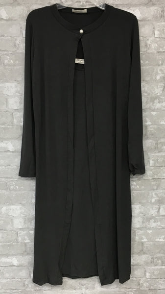 Charcoal Dress/Cardigan (Small, Large)